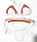 Bikini crochet blanco Bandera de España arco - LaFlamencadeBorgoña