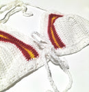 Bikini crochet blanco Bandera de España arco - LaFlamencadeBorgoña