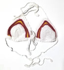 Bikini crochet blanco Bandera de España arco - LaFlamencadeBorgoña