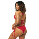 Comprar Bikini de triángulo Cruz de Borgoña y Bandera de España La Flamenca de Borgoña, Bandera de España, Cruz de Borgoña, Patricia Muñoz, VOX, Santiago Abascal