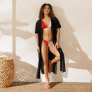 Comprar Bikini de triángulo rojo Bandera de España y Cruz de Borgoña La Flamenca de Borgoña, Bandera de España, Cruz de Borgoña, Patricia Muñoz, VOX, Santiago Abascal