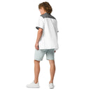 Comprar Camisa de España blanca y gris manga corta unisex La Flamenca de Borgoña, Bandera de España, Cruz de Borgoña, Patricia Muñoz, VOX, Santiago Abascal