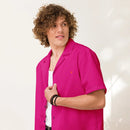 Comprar Camisa de España fucsia rosa capote manga corta unisex La Flamenca de Borgoña, Bandera de España, Cruz de Borgoña, Patricia Muñoz, VOX, Santiago Abascal