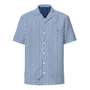 Comprar Camisa rayas azules manga corta unisex La Flamenca de Borgoña, Bandera de España, Cruz de Borgoña, Patricia Muñoz, VOX, Santiago Abascal