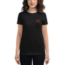 Comprar Camiseta Cruz de Borgoña bordada Mujer Manga corta La Flamenca de Borgoña, Bandera de España, Cruz de Borgoña, Patricia Muñoz, VOX, Santiago Abascal