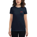 Comprar Camiseta Cruz de Borgoña bordada Mujer Manga corta La Flamenca de Borgoña, Bandera de España, Cruz de Borgoña, Patricia Muñoz, VOX, Santiago Abascal