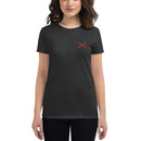 Comprar Camiseta Cruz de Borgoña bordada Mujer Manga corta La Flamenca de Borgoña, Bandera de España, Cruz de Borgoña, Patricia Muñoz, VOX, Santiago Abascal