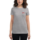 Comprar Camiseta Cruz de Borgoña bordada Mujer Manga corta La Flamenca de Borgoña, Bandera de España, Cruz de Borgoña, Patricia Muñoz, VOX, Santiago Abascal