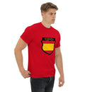 Comprar Camiseta hombre División Azul La Flamenca de Borgoña, Bandera de España, Cruz de Borgoña, Patricia Muñoz, VOX, Santiago Abascal