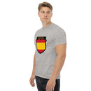 Comprar Camiseta hombre División Azul La Flamenca de Borgoña, Bandera de España, Cruz de Borgoña, Patricia Muñoz, VOX, Santiago Abascal