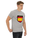 Comprar Camiseta hombre División Azul La Flamenca de Borgoña, Bandera de España, Cruz de Borgoña, Patricia Muñoz, VOX, Santiago Abascal