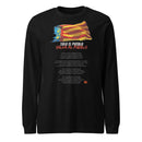 Comprar Camiseta manga larga Valencia - Donación beneficios a los afectados por la DANA La Flamenca de Borgoña, Bandera de España, Cruz de Borgoña, Patricia Muñoz, VOX