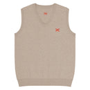 Comprar Chaleco de punto con cuello pico La Flamenca de Borgoña beig La Flamenca de Borgoña Bandera España