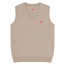 Comprar Chaleco de punto con cuello pico La Flamenca de Borgoña beig La Flamenca de Borgoña Bandera España