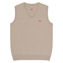 Comprar Chaleco de punto con cuello pico La Flamenca de Borgoña beig La Flamenca de Borgoña Bandera España