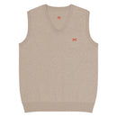 Comprar Chaleco de punto con cuello pico La Flamenca de Borgoña beig La Flamenca de Borgoña Bandera España