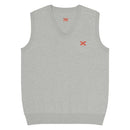 Comprar Chaleco de punto con cuello pico La Flamenca de Borgoña gris La Flamenca de Borgoña Bandera España