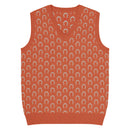 Comprar Chaleco de punto con cuello pico Naranja La Flamenca de Borgoña Bandera España