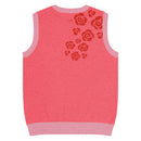 Comprar Chaleco rosa Flores de punto con cuello pico La Flamenca de Borgoña Bandera España