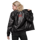 Comprar Chaqueta bomber piel vegana Cruz de Borgoña La Flamenca de Borgoña, Bandera de España, Cruz de Borgoña, Patricia Muñoz, VOX, Santiago Abascal