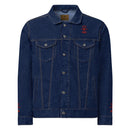 Comprar Chaqueta denim unisex Falange La Flamenca de Borgoña, Bandera de España, Cruz de Borgoña, Patricia Muñoz, VOX, Santiago Abascal