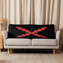 Comprar Manta sherpa Cruz Borgoña negro La Flamenca de Borgoña, Bandera de España, Cruz de Borgoña, Patricia Muñoz, VOX, Santiago Abascal