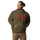 Comprar Sudadera unisex Tu Regere Imperio Fluctus Hispane Memento con capucha La Flamenca de Borgoña, Bandera de España, Cruz de Borgoña, Patricia Muñoz, VOX, Santiago Abascal