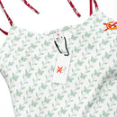 Comprar Vestido midi con tirantes ajustables Blanco y verde La Flamenca de Borgoña Bandera España