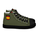 Comprar Zapatillas de lona de caña alta para hombre División Azul La Flamenca de Borgoña, Bandera de España, Cruz de Borgoña, Patricia Muñoz, VOX, Santiago Abascal