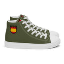 Comprar Zapatillas de lona de caña alta para hombre División Azul La Flamenca de Borgoña, Bandera de España, Cruz de Borgoña, Patricia Muñoz, VOX, Santiago Abascal