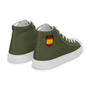 Comprar Zapatillas de lona de caña alta para hombre División Azul La Flamenca de Borgoña, Bandera de España, Cruz de Borgoña, Patricia Muñoz, VOX, Santiago Abascal