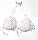 Sujetador Bikini crochet blanco Bandera de España - LaFlamencadeBorgoña