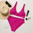 Bikini talle alto Fucsia rosa capote - LaFlamencadeBorgoña