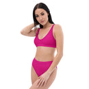 Bikini talle alto Fucsia rosa capote - LaFlamencadeBorgoña