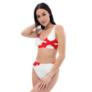 Bikini reciclado talle alto Cruz de Borgoña - LaFlamencadeBorgoña