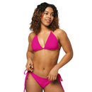 Bikini de triángulo Fucsia rosa capote - LaFlamencadeBorgoña