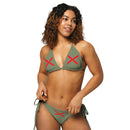 Bikini de triángulo Cruz de Borgoña verde militar - LaFlamencadeBorgoña