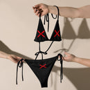 Bikini de triángulo Cruz de Borgoña negro - LaFlamencadeBorgoña