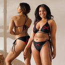 Bikini de triángulo Cruz de Borgoña negro - LaFlamencadeBorgoña