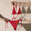 Bikini de triángulo Cruz de Borgoña y Bandera de España - LaFlamencadeBorgoña