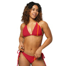 Bikini de triángulo Cruz de Borgoña y Bandera de España - LaFlamencadeBorgoña