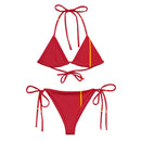 Bikini de triángulo Cruz de Borgoña y Bandera de España - LaFlamencadeBorgoña
