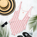Bañador Mujer estampado Cruz Borgoña - LaFlamencadeBorgoña