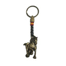 Llavero Caballo color cobre, piel y bandera España - LaFlamencadeBorgoña