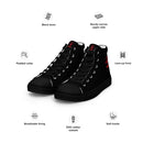Zapatillas Falange de lona de caña alta para hombre - LaFlamencadeBorgoña