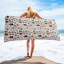Toalla iconos del mar - Colección Alta Mar IV - LaFlamencadeBorgoña