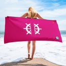 Toalla fucsia rosa capote - Colección Alta Mar VII - LaFlamencadeBorgoña