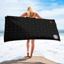 Toalla negra anclas amarillas - Colección Alta Mar X - LaFlamencadeBorgoña