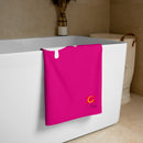 Toalla fucsia rosa capote - Colección Alta Mar VII - LaFlamencadeBorgoña