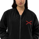 Comprar Chaqueta bomber El Honor es mi Divisa Bandera España La Flamenca de Borgoña Patricia Muñoz VOX